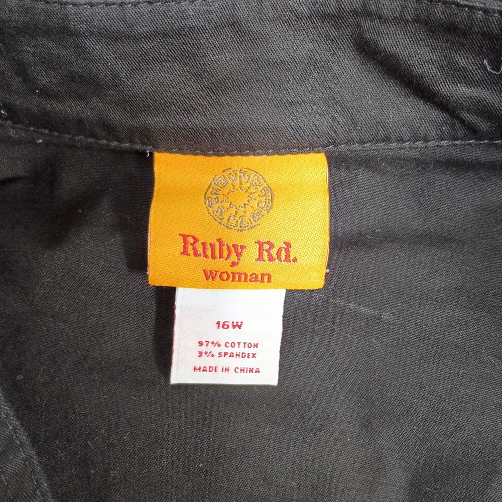 Ruby Rd. Black Wild Safari Blazer - Size 16W - Picture 6 of 7
